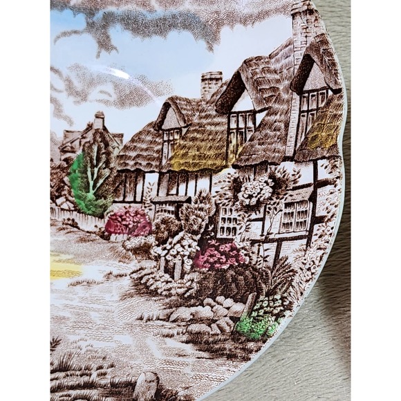 Johnson Bros Bread Plate Saucer Olde English Country Side England Hand Engraving - Picture 5 of 14